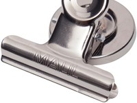 Papierklem MAUL Bulldog met magneet 40mm zilver 2 stuks-7