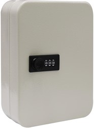 Sleutelkast met combinatieslot, voor 48 sleutels, wit