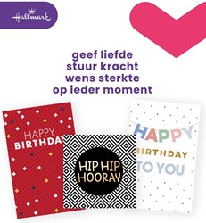 Hallmark navulset wenskaarten, verjaardag (Engels), pak van 6 stuks
