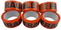 Verpakkingstape fragile breekbaar, ft 50 mm x 66 m, oranje-2