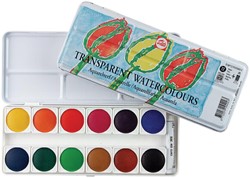Talens aquarelverf, doos met 12 napjes