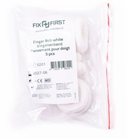 Fixfirst vingerbobs, textiel, wit, pak van 5 stuks