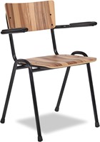 Stoel Kreta rug en zitting multiplex met CPL met armleggers