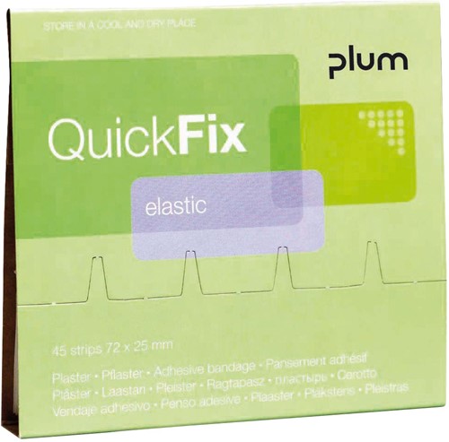Plum QuickFix navulling voor pleisterautomaat, 45 elastische pleisters