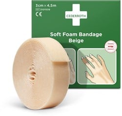 Cederroth zelfklevend schuimverband, beige, 3 cm x 4,5 m
