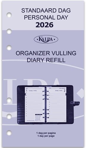 Agendavulling 2026 Kalpa Personal 1dag/1pagina