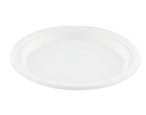 Conpax bord, uit suikerriet,  23 cm, wit, pak van 50 stuks