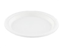 Conpax bord, uit suikerriet,  23 cm, wit, pak van 50 stuks