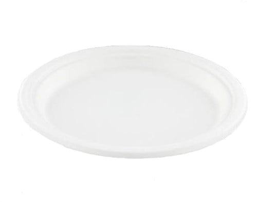 Conpax bord, uit suikerriet,  23 cm, wit, pak van 50 stuks