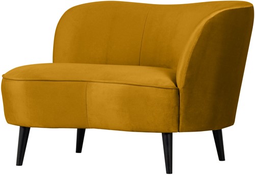 Sara Lounge Fauteuil Rechts Fluweel Oker