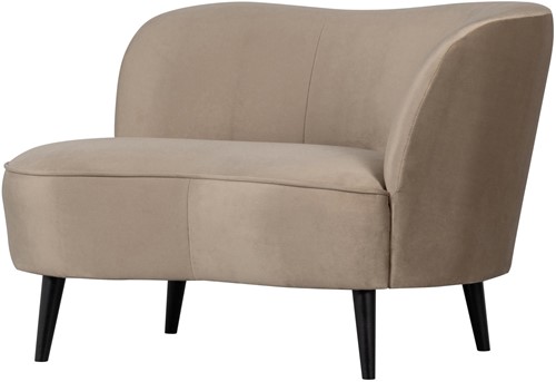 Sara Lounge Fauteuil Rechts Fluweel Khaki