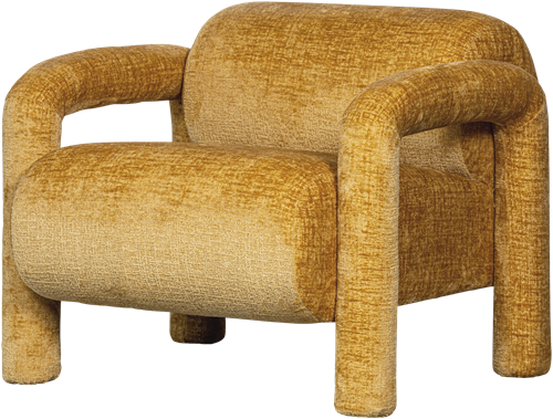 Lenny Fauteuil In Grove Textuur Goud/Geel
