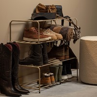 Josse Staand Schoenenrek Metaal Militair Bruin-3