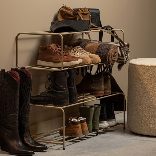 Josse Staand Schoenenrek Metaal Militair Bruin-3