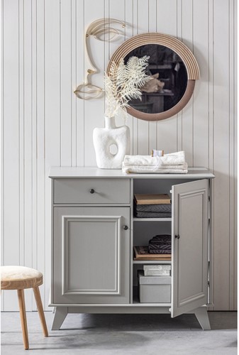 Lily Opbergkast 1 Lade + 2 Deuren Grenen Clay [Fsc]-2