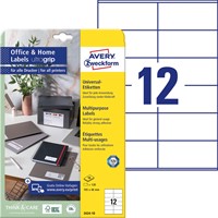 Avery Zweckform universele etiketten, 105 x 48 mm, wit, permanent klevend, 120 etiketten, 10 vellen-1