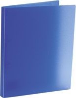 Bronyl ringmap, voor ft A4, uit PP, 2 D-ringen van 15 mm, transparant blauw