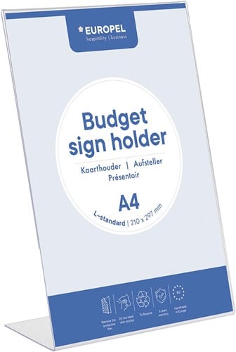 Europel folderhouder Budget, met L-voet, ft A4