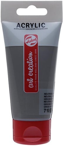 Talens Art Creation acrylverf tube van 75 ml, neutraalgrijs