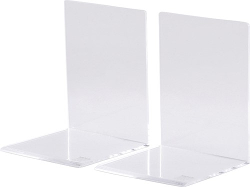MAUL boekensteun acryl 10X8X10cm set 2 helder transparant-2