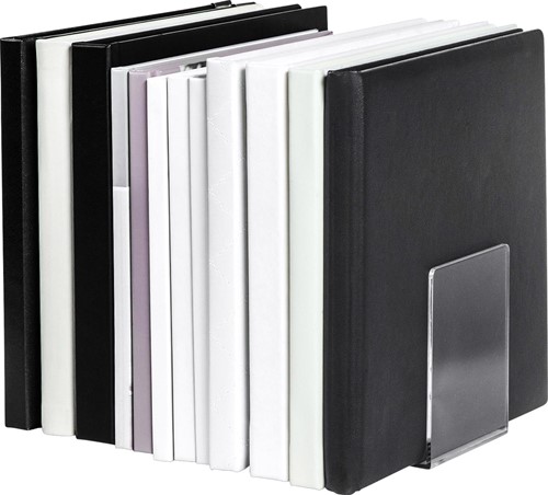 MAUL boekensteun acryl 10X8X10cm set 2 helder transparant-3