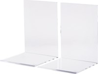 MAUL boekensteun acryl 10X10x13cm set 2 helder transparant-2