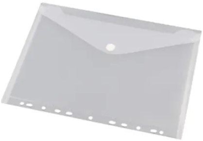 Documentenmap, met velcro sluiting, ft A4, geperforeerd, wit, pak van 10 stuks