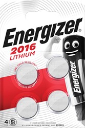 Energizer knoopcellen lithium CR2016, blister van 4 stuks