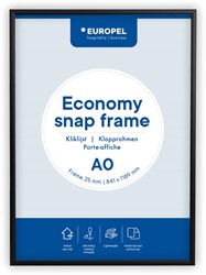 Europel Clicklijst Economy, lijst 25 mm, ft A0, zwart