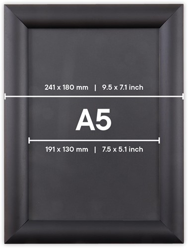 Europel Clicklijst Economy, lijst 25 mm, ft A5, zwart-2