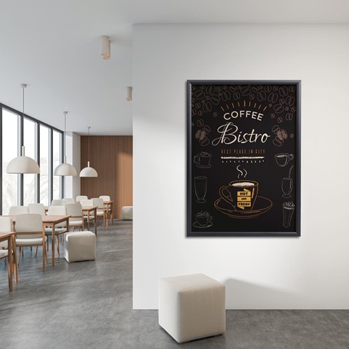 Europel Clicklijst Economy, lijst 25 mm, ft A1, zwart-3