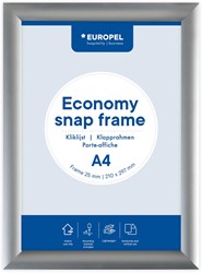Europel clicklijst Economy, lijst 25 mm, ft A4, zilver