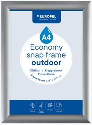 Europel clicklijst Economy, waterdicht, lijst 25 mm, ft A4, zilver