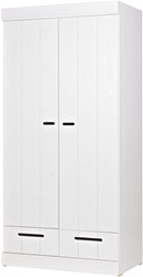 Connect 2 Deurs Kledingkast + Lade Wit [Fsc]