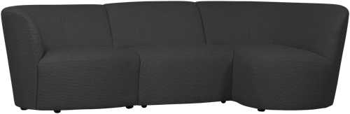 Coco 3-Zits Ronding Rechts Boucle Donkergrijs