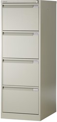 Bisley hangmappenkast, ft 132,1 x 47 x 62,2 cm (h x b x d), 4 laden, grijs