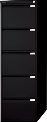 Bisley hangmappenkast, ft 151 x 47 x 62,2 cm (h x b x d), 5 laden, zwart