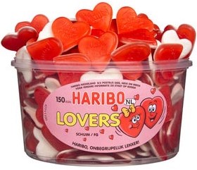 Haribo Lovers snoepgoed, pot van 150 stuks-2