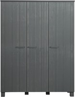 Dennis 3-Deurs Kast Grenen Steel Grey Geborsteld [Fsc]-2