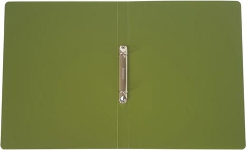 Bronyl Nature ringmap, voor ft A4, uit PP, 2 ringen van 16 mm, kaki groen-3