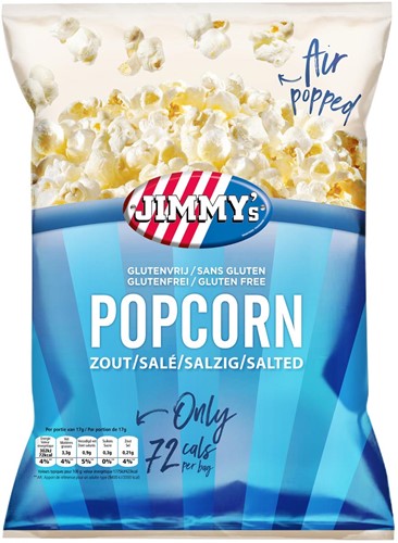 Jimmy's Popcorn, zout, zak van 17 g