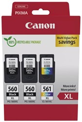 Canon inktcartridge 2 x PG-560XL + 1 x CL-561XL, 300 - 400 pagina's, OEM 3712C009, 4 kleuren