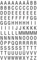 Avery Etiketten cijfers en letters A-Z, 120 stuks, zwart op wit-2