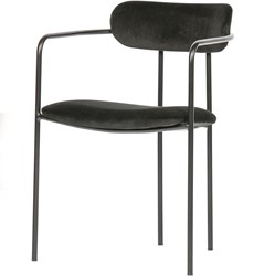 Ivy Eetkamerstoel Fluweel Zwart