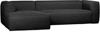 Bean Hoekbank Links Incl. Kussens Donkergrijs Gemeleerd-3