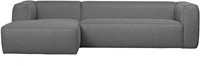Bean Hoekbank Links Incl. Kussens Middengrijs Gemeleerd-2