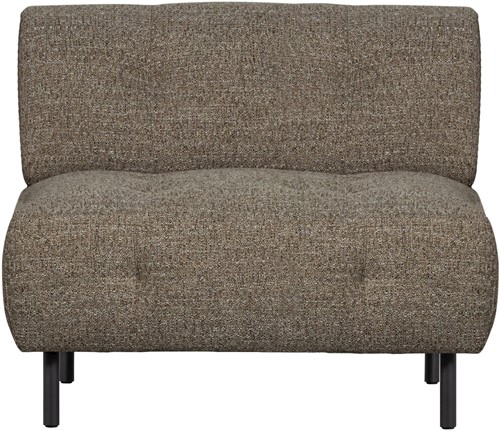 Lloyd Fauteuil Grof Geweven Donkerbruin Melange