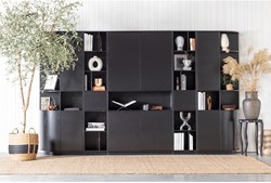 Finca Opbergkast Rond Rechts 78Cm Grenen Diepzwart [Fsc]-2