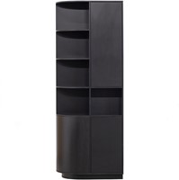 Finca Opbergkast Rond Links 78Cm Grenen Diepzwart [Fsc]