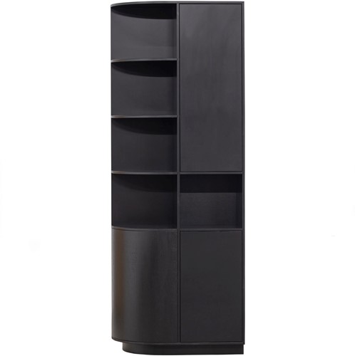 Finca Opbergkast Rond Links 78Cm Grenen Diepzwart [Fsc]